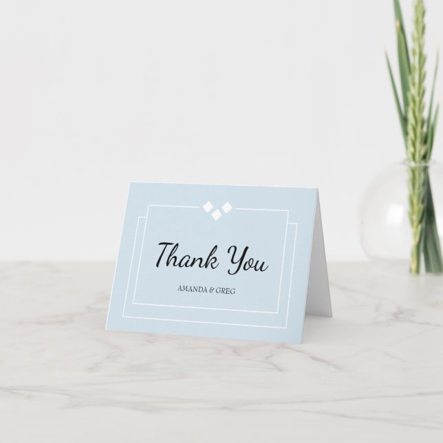 Diamond Motiff Thank You Card (Front)