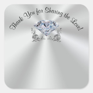 Diamond Name Tag Stickers for 60th Anniversary