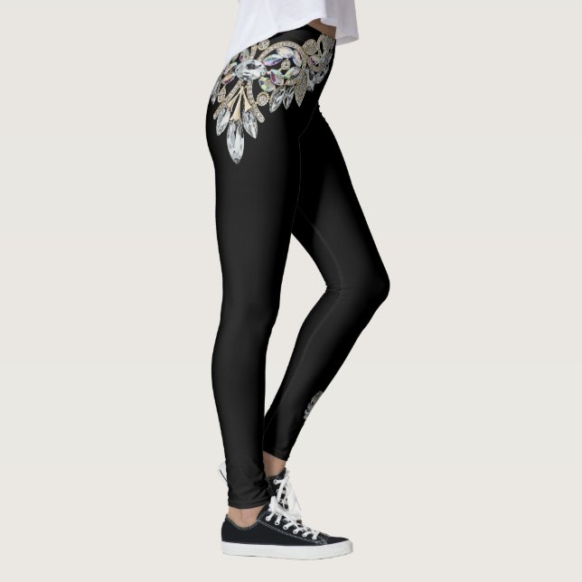 Diamond Necklace Print Leggings (Right)