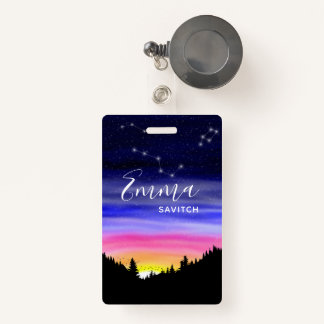 Diamond Night Badge ID Badge