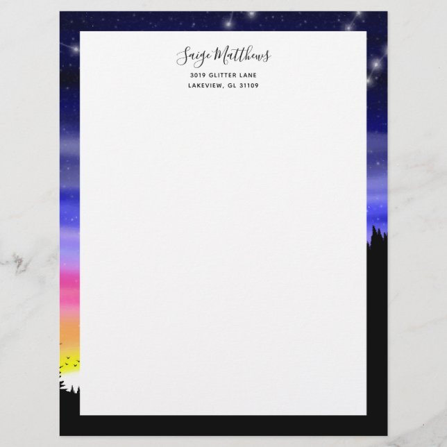 Diamond Night Custom Letterhead (Front)
