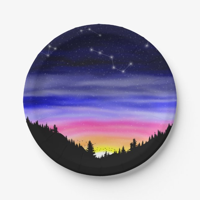 Diamond Night Paper Plate (Front)