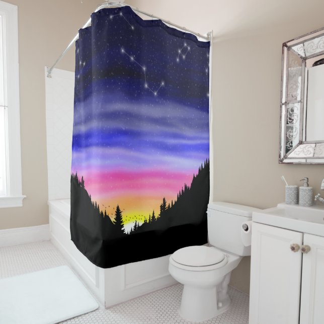Diamond Night Shower Curtain (In Situ)