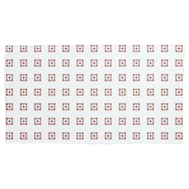 Diamond Orange Pattern Pillowcase (Front-Left)