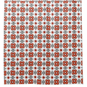 Diamond Orange Pattern Shower Curtain