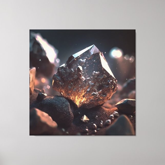 Diamond Ore Macro: Kimberlite Pipe Art Canvas Print (Front)