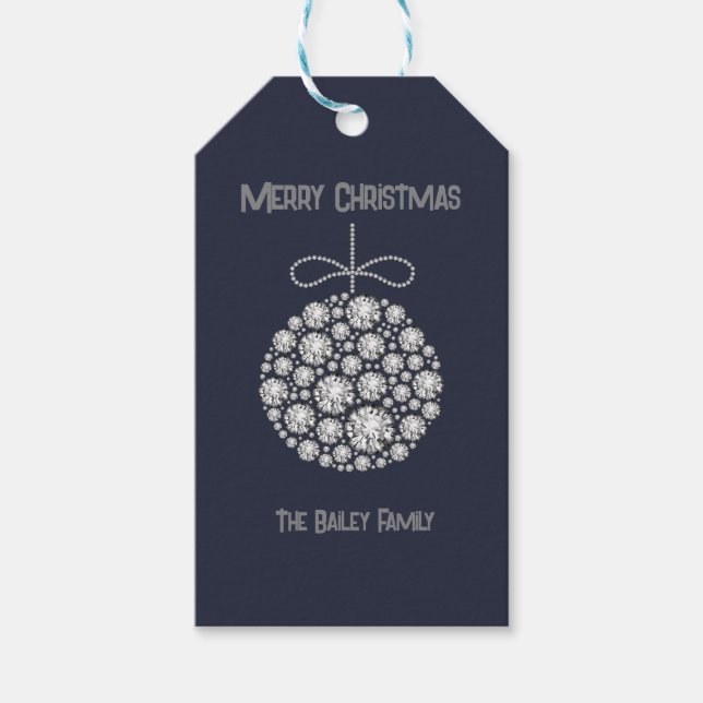 Diamond Ornament  Gift Tags (Front)