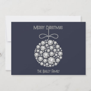 Diamond Ornaments Flat Holiday Card