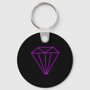Diamond outline key ring