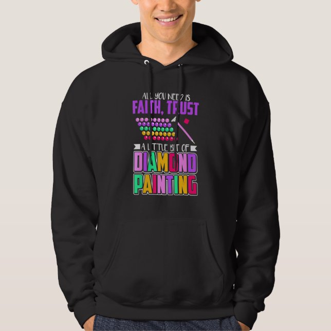 Diamond Painting For Artists And Art Fans Hoodie (Front)