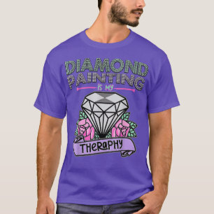 Diamond Painting is my Therapy Floral Diamond Pain T-Shirt