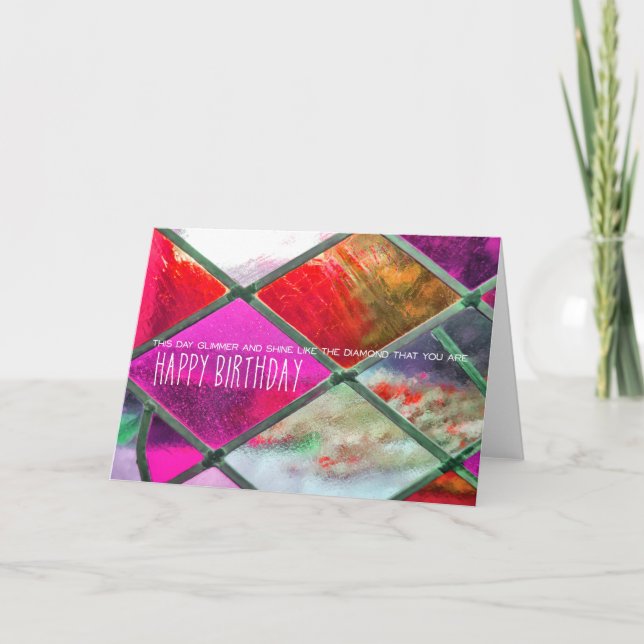 DIAMOND PANED Greeting Card (Front)