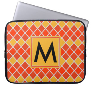 Diamond Pattern #80 Monogrammed Laptop Sleeve
