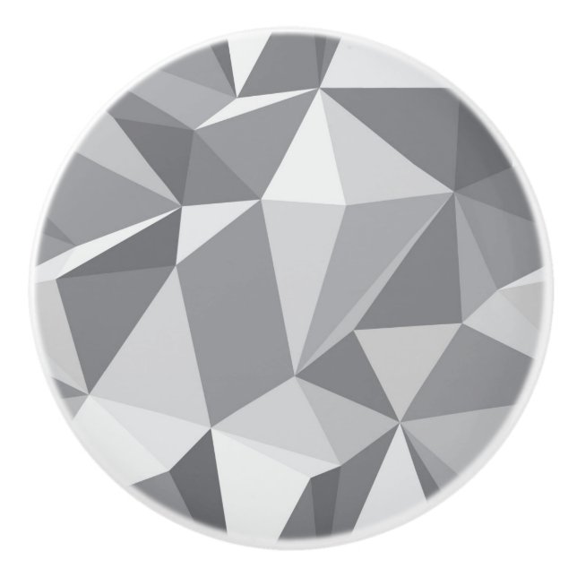 Diamond Pattern - Abstract Polygon Ceramic Knob (Front)