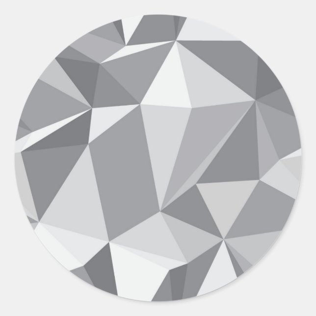 Diamond Pattern - Abstract Polygon Classic Round Sticker (Front)