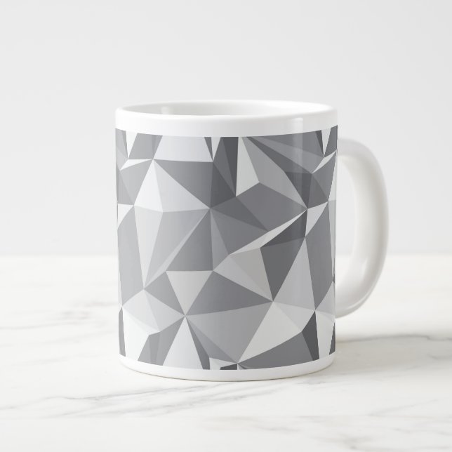 Diamond Pattern - Abstract Polygon Large Coffee Mug (Front Right)