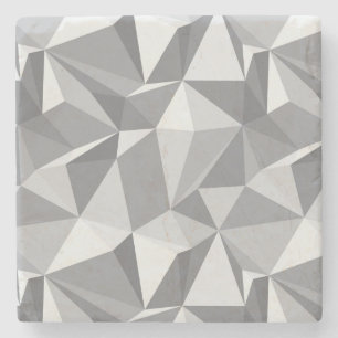 Diamond Pattern - Abstract Polygon Stone Coaster