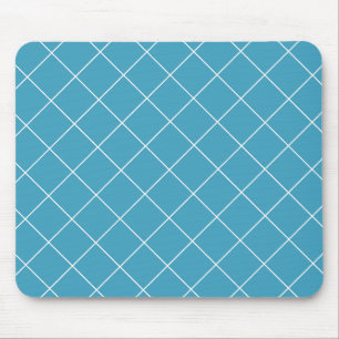 Diamond Pattern Aqua Mouse Mat