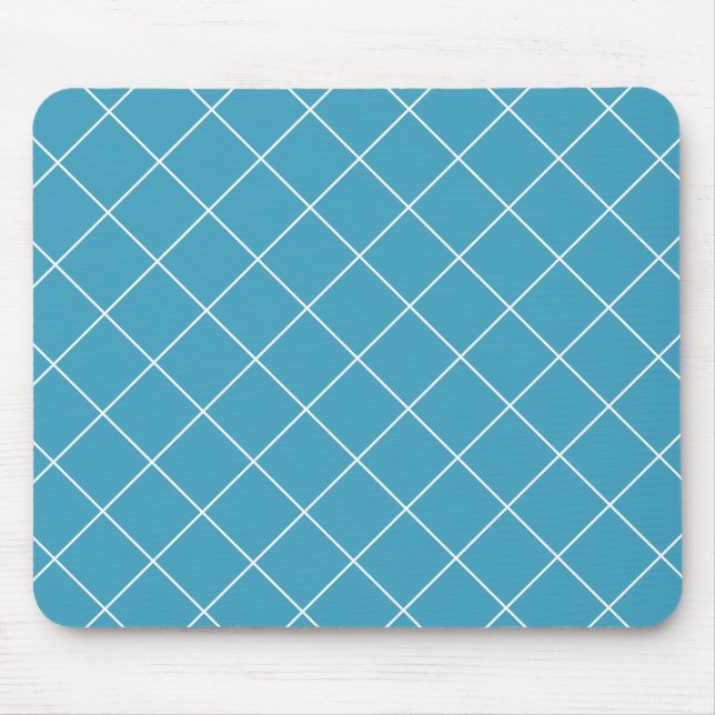 Diamond Pattern Aqua Mouse Mat (Front)
