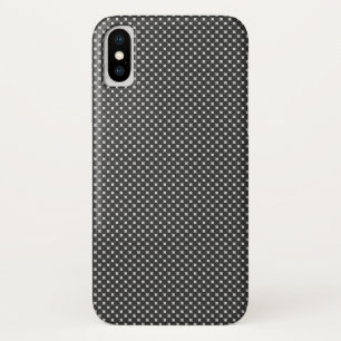 Diamond Pattern Black and White iPhone X Case