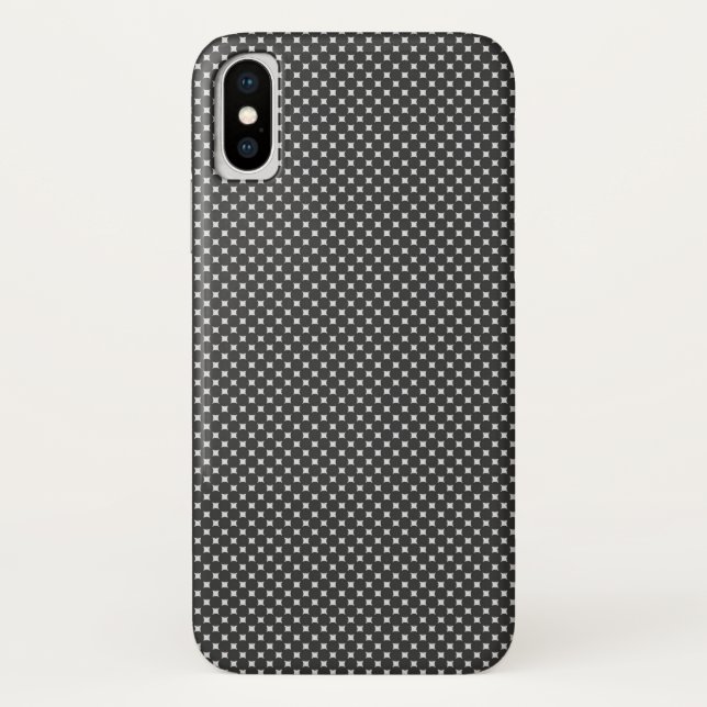 Diamond Pattern Black and White Case-Mate iPhone Case (Back)