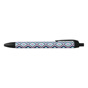 Diamond pattern black ink pen