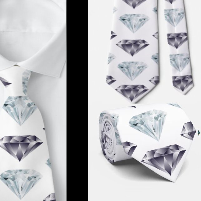 Diamond Pattern Bling Bling Luxury Elegant Tie (Creator Uploaded)
