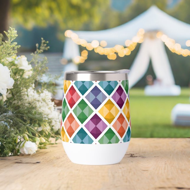 Diamond Pattern Coffee Mug (Wedding)
