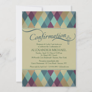 Diamond Pattern Confirmation Invitation