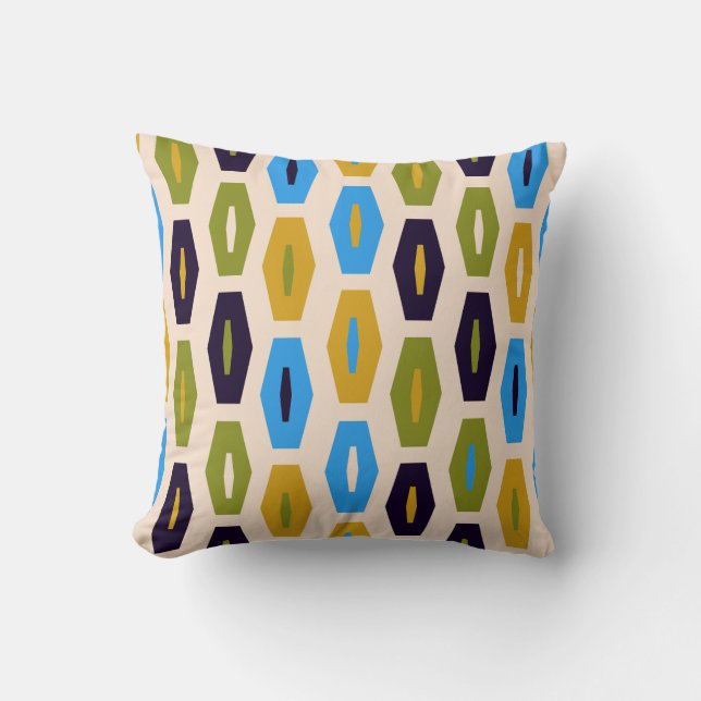 Diamond Pattern Design Throw Pillow (Front)