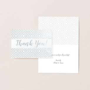 Diamond pattern Foil Thank You Card