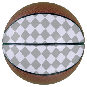 Diamond pattern in grey and lavender basketball