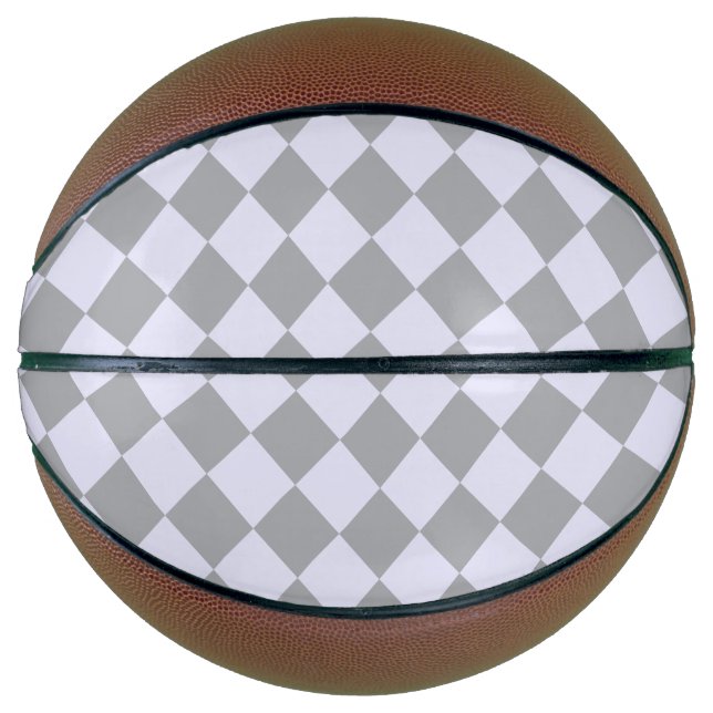 Diamond pattern in grey and lavender basketball (Front)