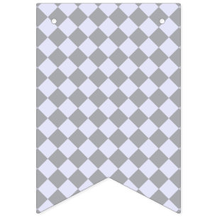 Diamond pattern in grey and lavender bunting