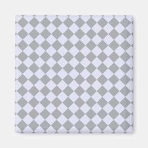 Diamond pattern in grey and lavender magnet