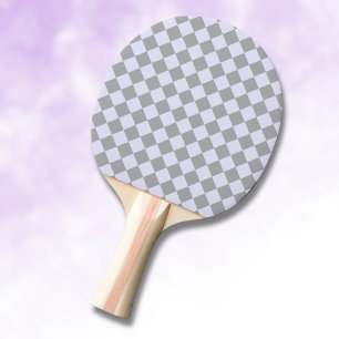 Diamond pattern in grey and lavender ping pong paddle