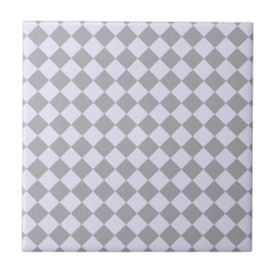 Diamond pattern in grey and lavender tile