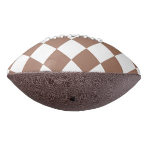 Diamond Pattern in White and Mocha Mousse American Football
