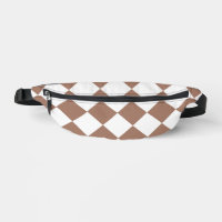 Diamond Pattern in White and Mocha Mousse