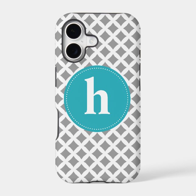 Diamond Pattern Monogram {pick your colour} (Back)