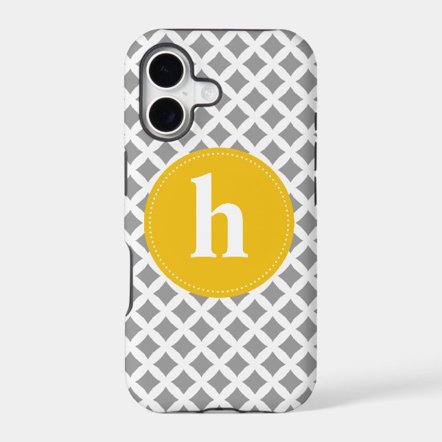 Diamond Pattern Monogram {pick your colour} (Back)