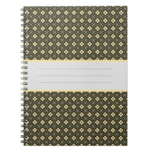 Diamond Pattern Noir Notebook