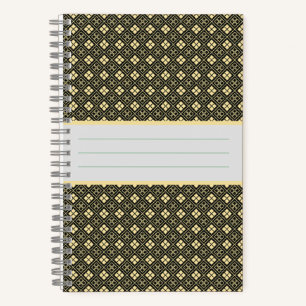 Diamond Pattern Noir Notebook