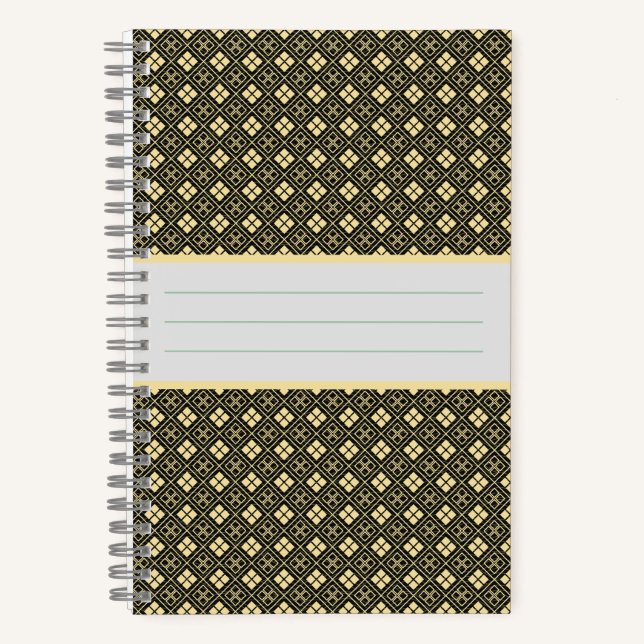 Diamond Pattern Noir Notebook (Front)