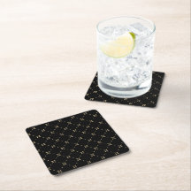 Diamond Pattern on Black Coaster