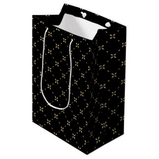 Diamond Pattern on Black Gift Bag