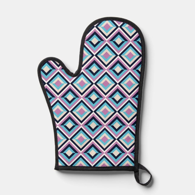 Diamond pattern oven mitt (Front)