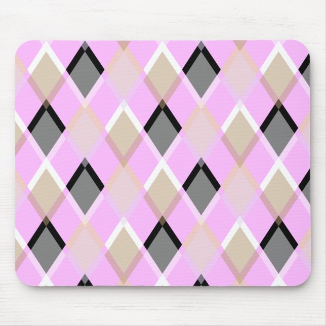 Diamond pattern pillow outdoor lilac mouse mat (Front)