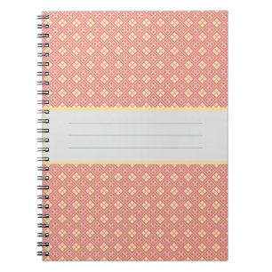 Diamond Pattern Rosé Notebook