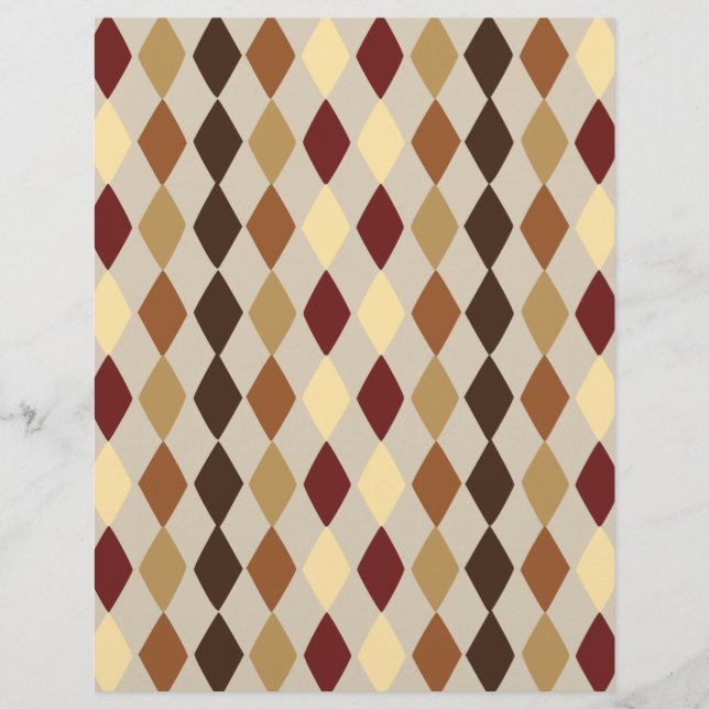 Diamond Pattern Scrapbook Paper (Front)